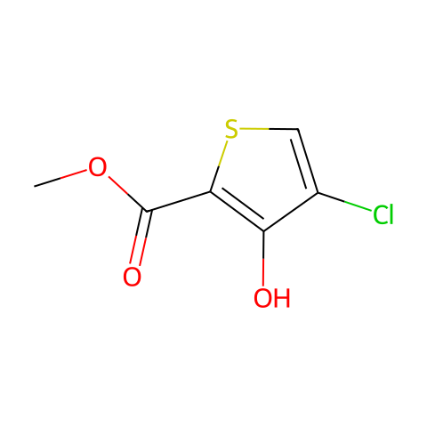 4-氯-3-羟基噻吩-2-甲酸 甲酯结构图