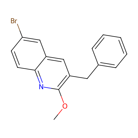 6-Bromo-2-methoxy-3-benzylquinoline结构图