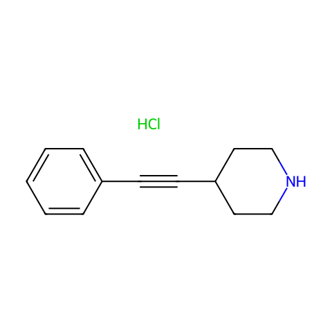 4-(phenylethynyl)piperidine hydrochloride结构图