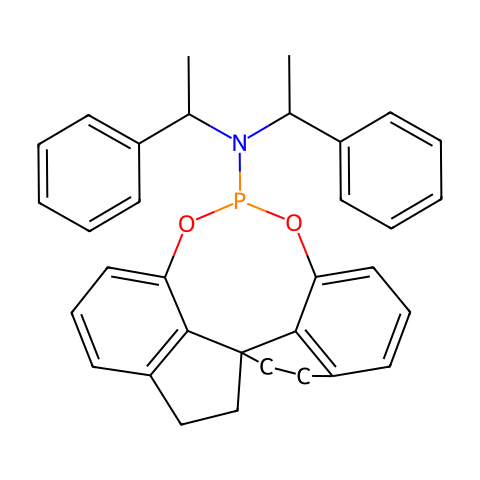 (11aR)-N,N-Bis((S)-1-phenylethyl)-4,5,6,7-tetrahydrodiindeno[7,1-de:1',7'-fg][1,3,2]dioxaphosphocin-12-amine结构图