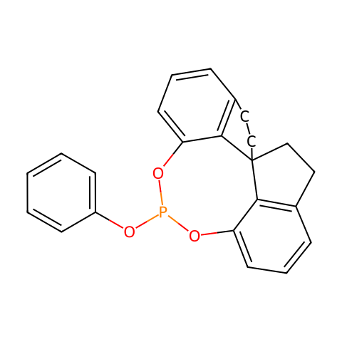 苯基-[R-1,1-螺二氢茚-7,7-二基]-亚磷酸酯结构图