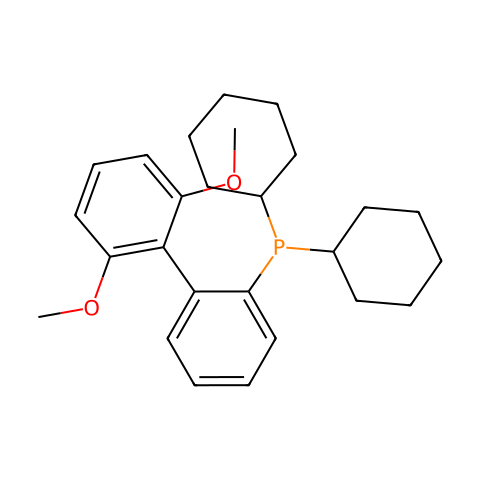 2-双环己基膦-2',6'-二甲氧基联苯结构图