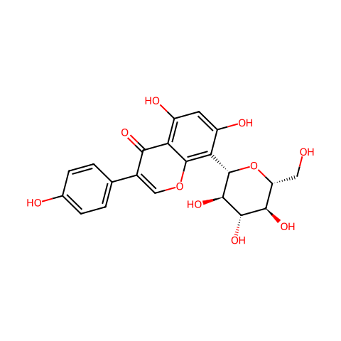 染料木素8-C-葡萄糖苷结构图