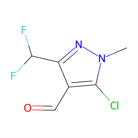 5-氯-3-(二氟甲基)-1-甲基-1H-吡唑-4-甲醛结构图