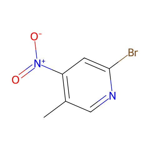 2-溴-5-甲基-4-硝基吡啶结构图
