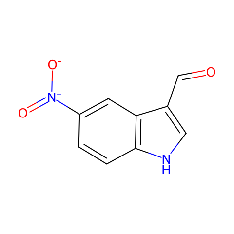5-Nitro-1H-Indole-3-Carbaldehyde结构图