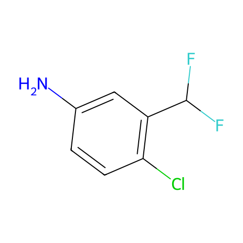 4-chloro-3-(difluoromethyl)aniline 分子结构图