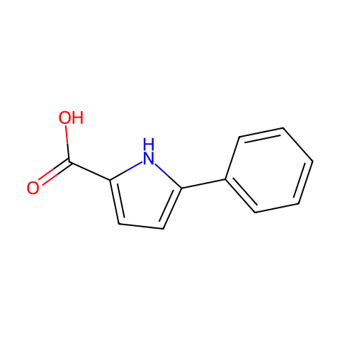 5-苯基-1H-吡咯-2-羧酸结构图