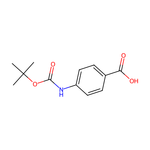N-BOC-4-氨基苯甲酸结构图