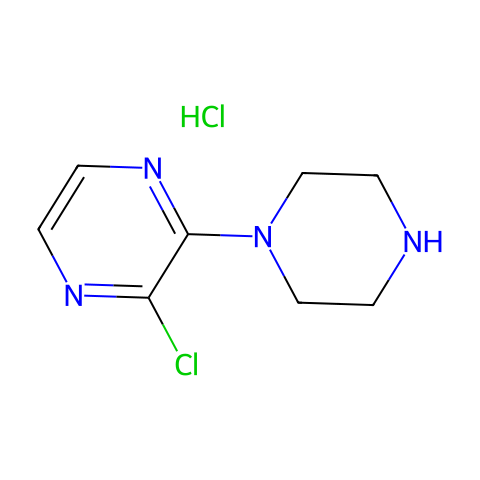 2-氯-3-(哌嗪-1-基)吡嗪盐酸盐结构图