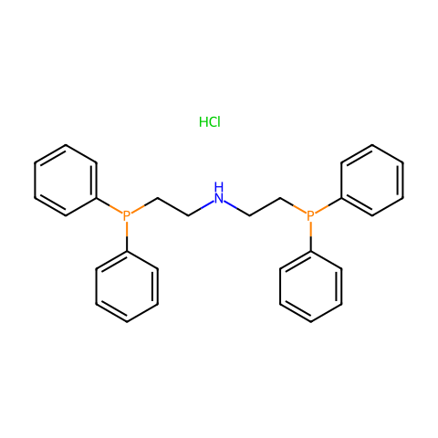 双[2-(二苯基膦基)乙基]铵 氯化物结构图