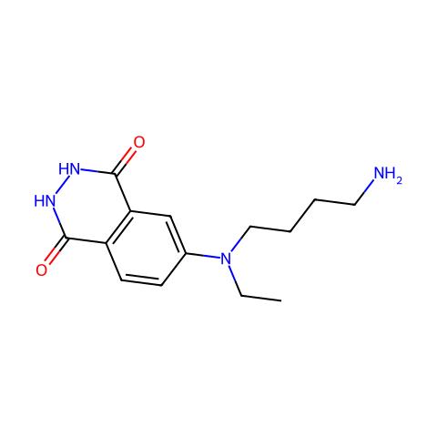 N-(4-氨基丁基)-N-乙基异鲁米诺结构图