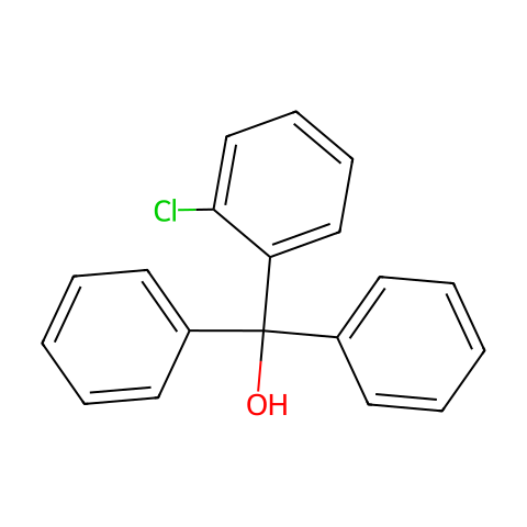 (2-Chlorophenyl)diphenylmethanol结构图
