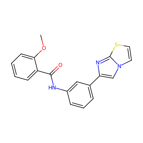 N-(3-(imidazo[2,1-b]thiazol-6-yl)phenyl)-2-methoxybenzamide结构图
