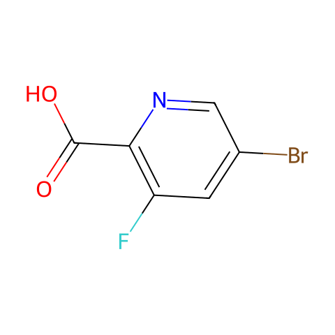 5-溴-3-氟吡啶-2-羧酸结构图