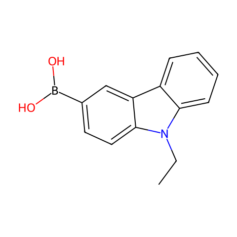 9-乙基咔唑-3-硼酸 (含不同量的酸酐)结构图