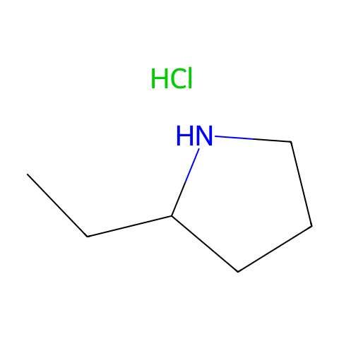 2-ethylpyrrolidine hydrochloride结构图