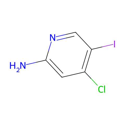 4-氯-5-碘-2-氨基吡啶结构图