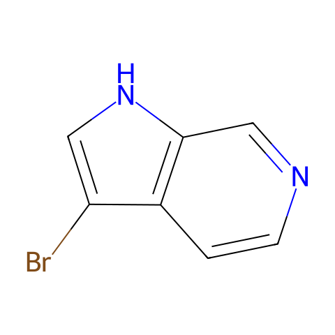 3-溴-1H-吡咯并[2,3-c]吡啶结构图