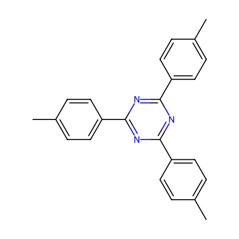 2,4,6-三对甲苯基-1,3,5-三嗪结构图