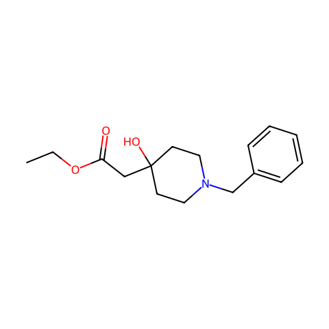ethyl 2-(1-benzyl-4-hydroxypiperidin-4-yl)acetate结构图