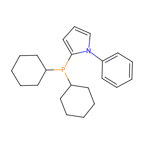 2-(二环己基膦酰基)-1-苯基-1H-吡咯结构图