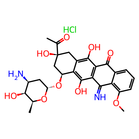 5-Iminodaunorubicin hydrochloride结构图