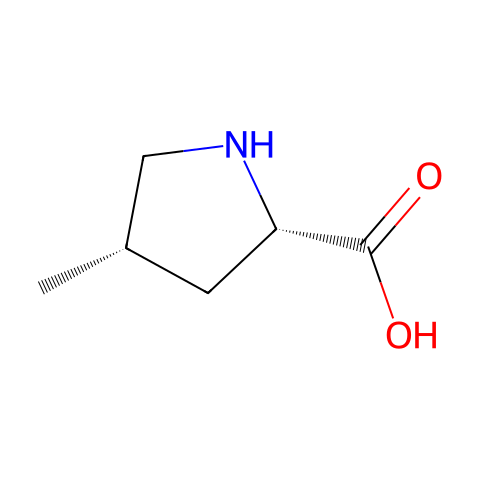 (4S)-4-甲基-L-脯氨酸结构图