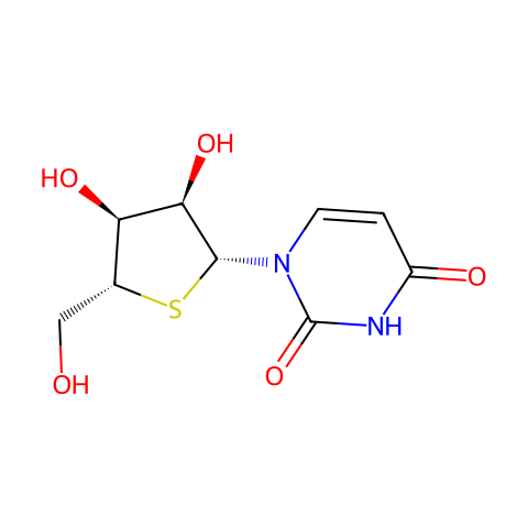 1-(4-thio-beta-D-ribofuranosyl)uracil结构图