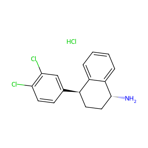 (1R, 4S)-N-去甲基舍曲林盐酸盐结构图