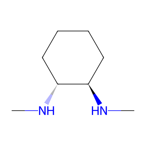反-N,N'-二甲基环己烷-1,2-二胺结构图