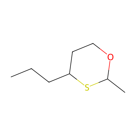 2-甲基-4-丙基-1,3-氧硫杂环己烷结构图