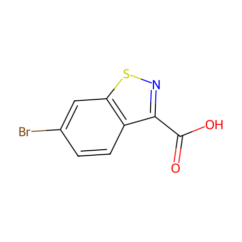 6-溴-1,2-苯并异噻唑-3-甲酸结构图