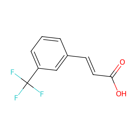 (E)-3-(三氟甲基)肉桂酸结构图