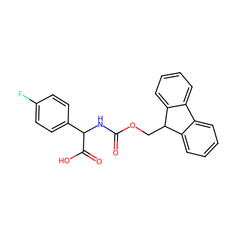 Fmoc-4-fluoro-L-phenylglycine结构图