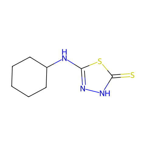 5-环己基氨基-[1,3,4]噻二唑-2-硫醇结构图
