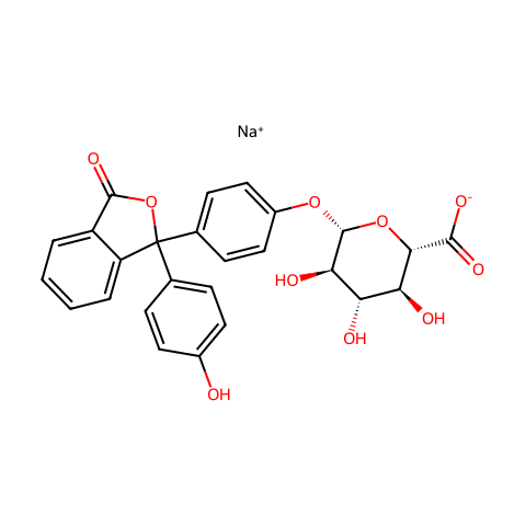 酚酞-Β-D-葡萄糖醛酸钠结构图