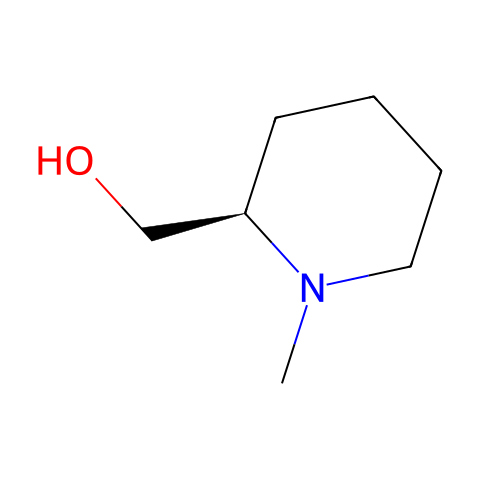 (2R)-N-甲基-2-哌啶甲醇结构图