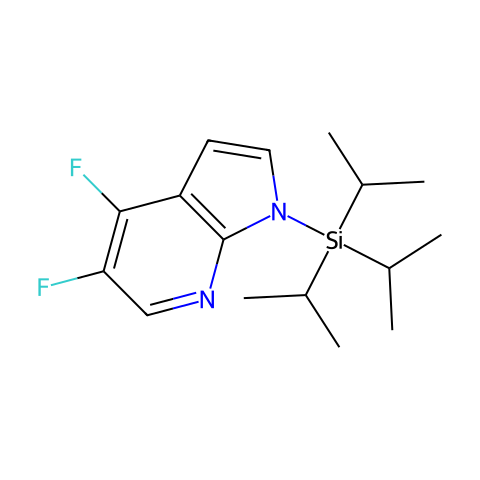 1H-Pyrrolo[2,3-b]pyridine, 4,5-difluoro-1-[tris(1-methylethyl)silyl]-结构图