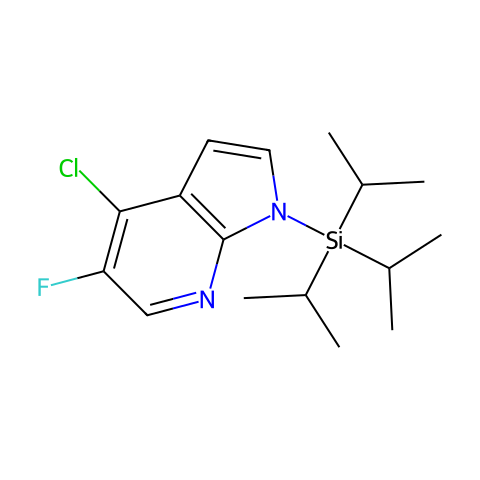 4-Chloro-5-fluoro-1-[tris(1-methylethyl)silyl]-1H-pyrrolo[2,3-b]pyridine结构图