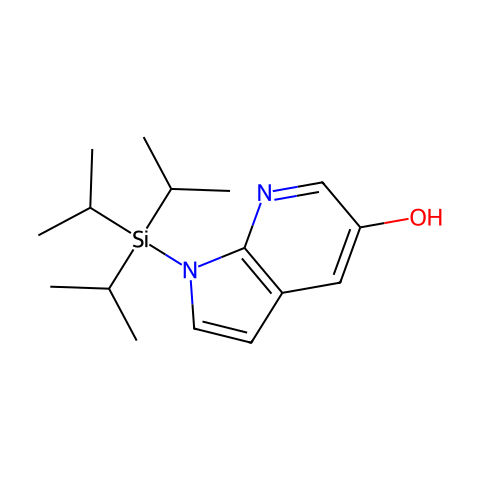 1H-Pyrrolo[2,3-b]pyridin-5-ol, 1-[tris(1-methylethyl)silyl]-结构图