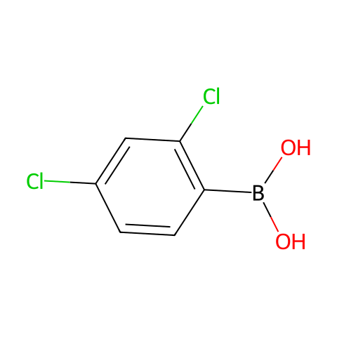 2,4-二氯苯硼酸（含有数量不等的酸酐）结构图