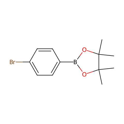2-(4-溴苯基)-4,4,5,5-四甲基-1,3,2-二氧环戊硼烷结构图