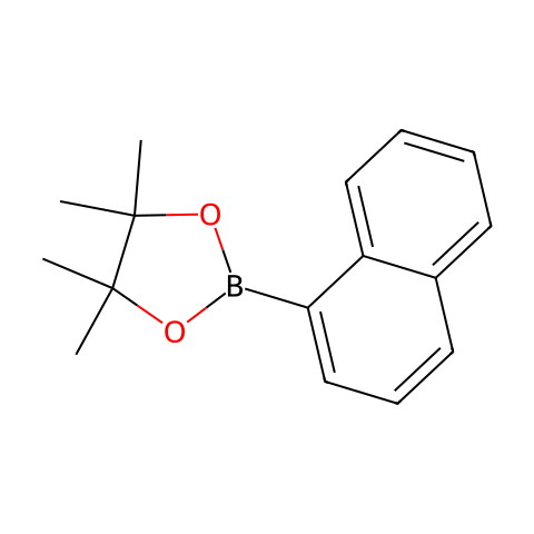 4,4,5,5-四甲基-2-(1-萘基)-1,3,2-二氧环戊硼烷结构图