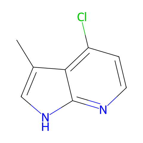 4-氯-3-甲基-1H-吡咯并[2,3-B]吡啶结构图