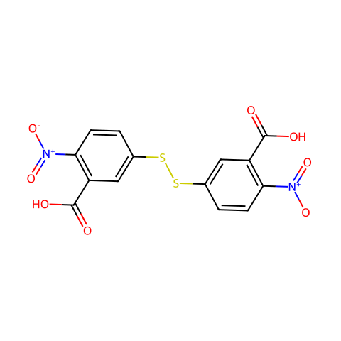 5,5-二巯基-2,2-二硝基苯甲酸DTNB结构图
