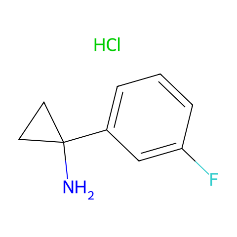 1-(3-Fluorophenyl)cyclopropanamine Hydrochloride结构图