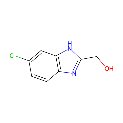 2-羟甲基-5-氯苯并咪唑结构图