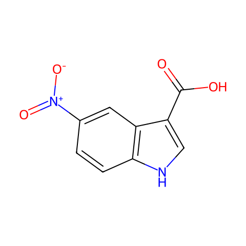 5-硝基吲哚-3-甲酸结构图