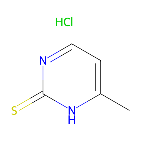 2-巯基-4-甲基嘧啶盐酸盐结构图